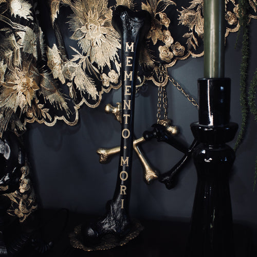 Memento Mori - Engraved Femur Bone