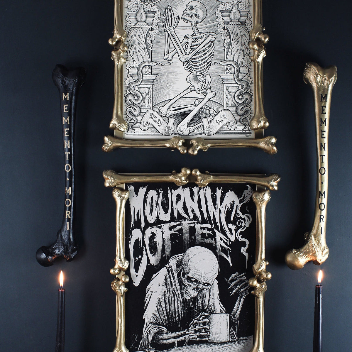 Memento Mori - Engraved Femur Bone